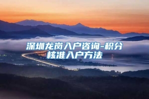 深圳龙岗入户咨询-积分核准入户方法