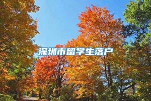 深圳市留学生落户