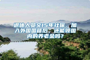 退休人员交15年社保，加入外国国籍后，还能领国内的养老金吗？