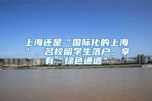 上海还是“国际化的上海”，名校留学生落户，享有“绿色通道”