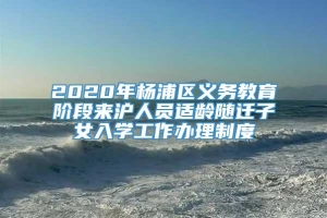 2020年杨浦区义务教育阶段来沪人员适龄随迁子女入学工作办理制度